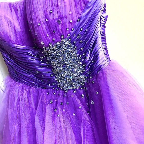 EUC SHERRI HILL BEAUTIFUL/GLAM PURPLE DRESS!!💕💕 - Picture 2 of 8